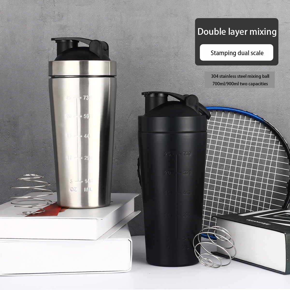 Stainless Steel Protein Shaker - Nutrition Sports Fitness ulasan dan harga
