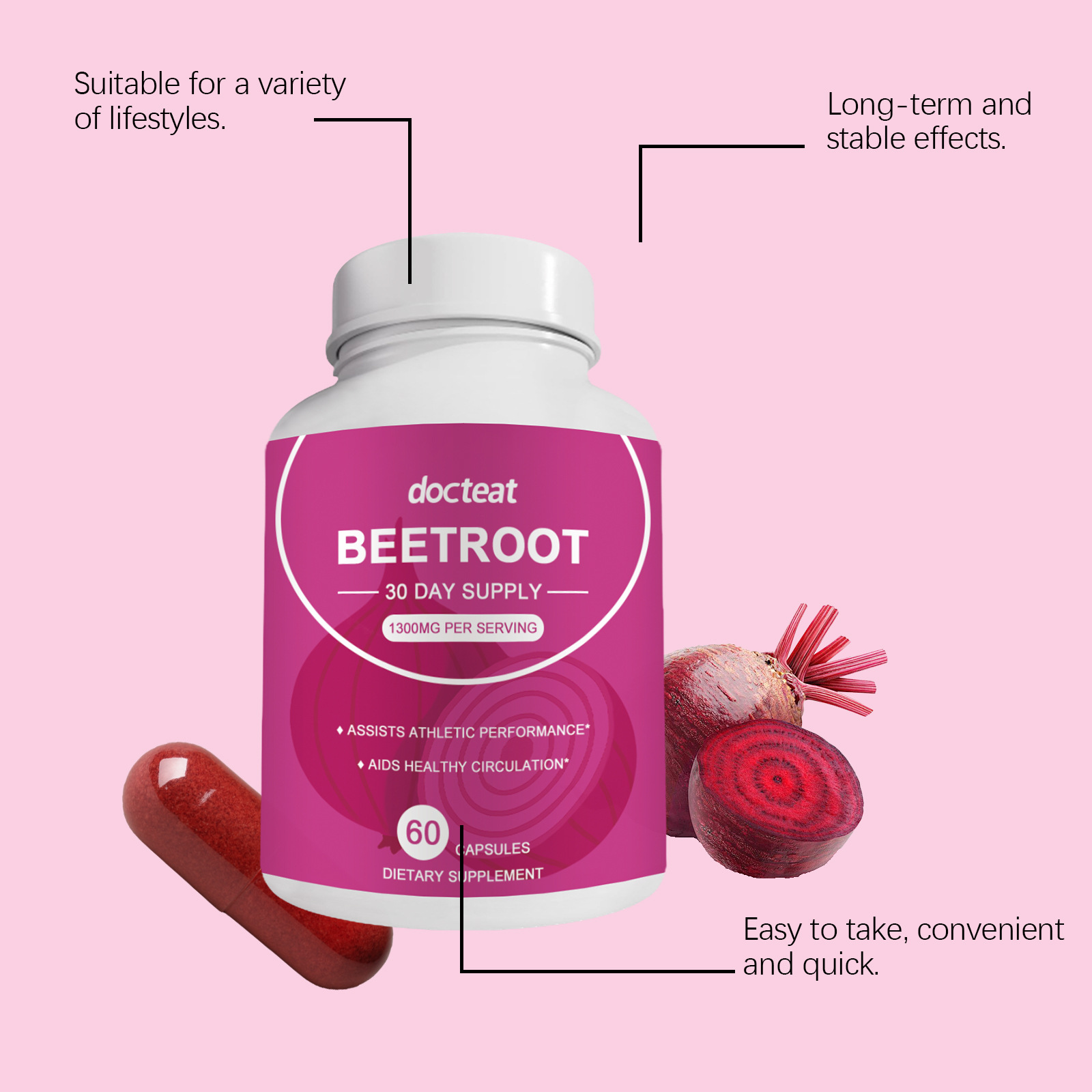 DOCTEAT Beetroot Women's Healt - Nutrition Fitness Supplements ulasan dan harga